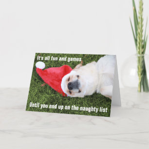 Stygg hundjulkort helgkort