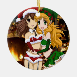 Stygg jul julgransprydnad keramik