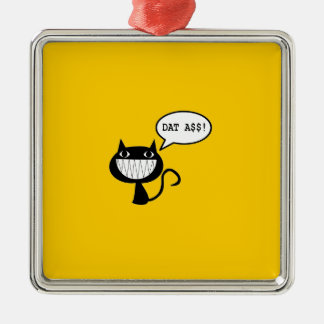 Stygg katt julgransprydnad metall