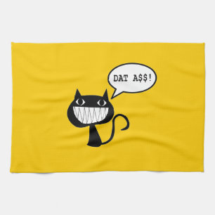 Stygg katt kökshandduk