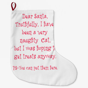 Stygg katt stor julstrumpa