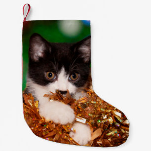 Stygg smokingkattungejul liten julstrumpa