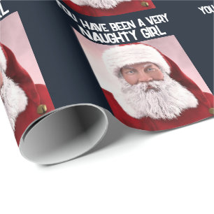 STygga flicka jul tomte inslagningspapper