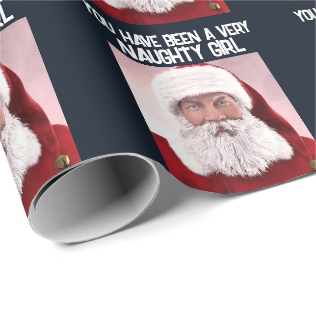 STygga flicka jul tomte inslagningspapper (Rullad Hörn)