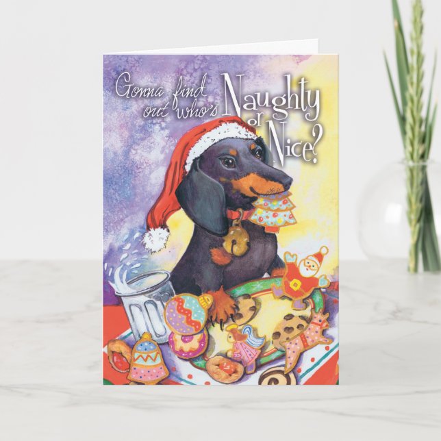 Stygga Santa Doxie Helgkort (Framsida)