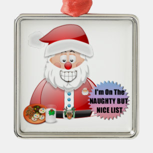 Stygga Santas listar prydnaden Julgransprydnad Metall