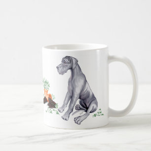 Stygga valpblått UC för great dane Kaffemugg