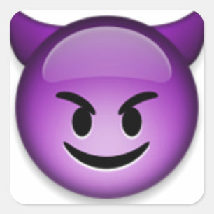 Styggt Emoji ansikte Fyrkantigt Klistermärke