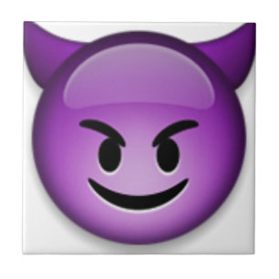 Styggt Emoji ansikte Kakelplatta
