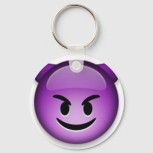 Styggt Emoji ansikte Nyckelring