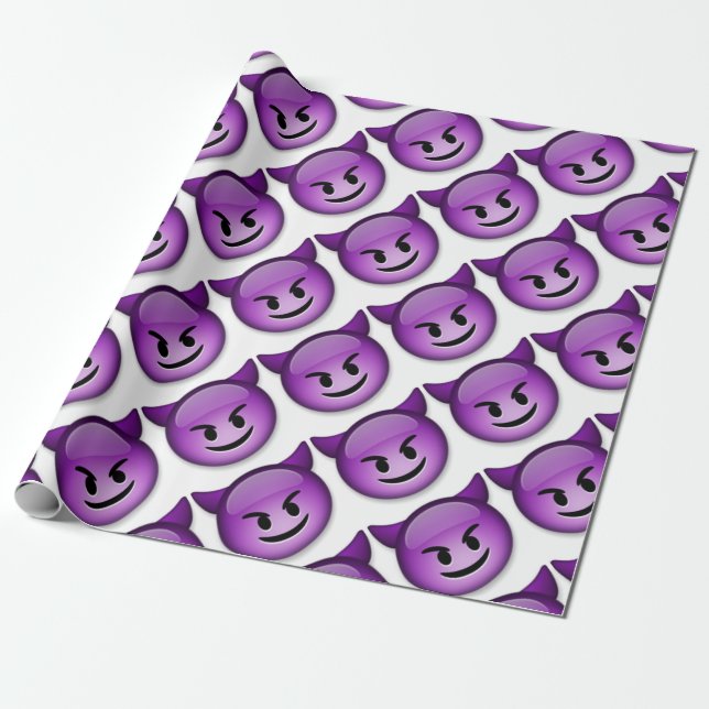 Styggt Emoji ansikte Presentpapper (Utrullad)