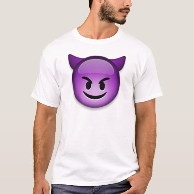 Styggt Emoji ansikte T Shirt (Framsida)