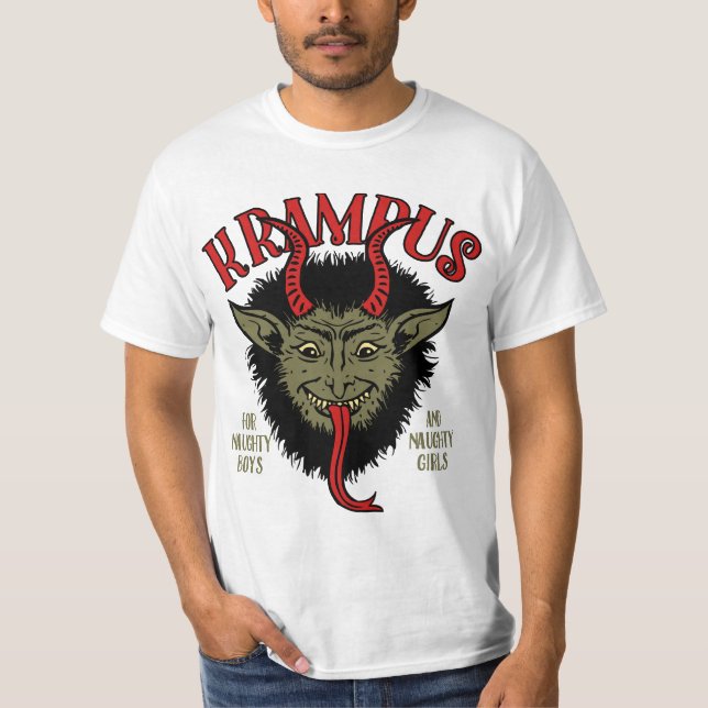 Styggt Krampus ansikte Tee (Framsida)