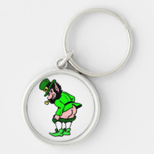 Styggt troll på din Keychain Rund Silverfärgad Nyckelring
