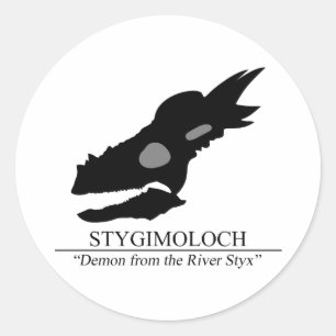 Stygimoloch Skull Runt Klistermärke