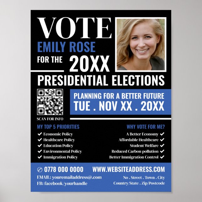 Styish Politiska kampanjkampanj Reklam Poster (Framsidan)