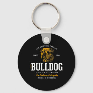 Styld Retro English Bulldog Nyckelring