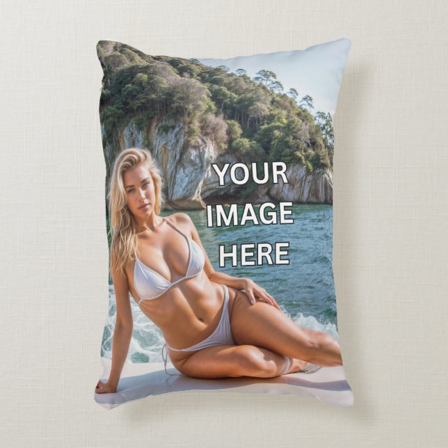 STYLE! 🛋️ Add Image or Text Accent Pillow Prydnadskudde (Framsidan(Vertikal))