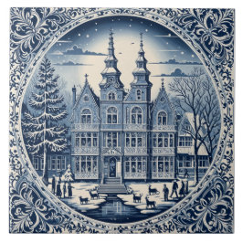 style delft hiver/Noël 1 Kakelplatta