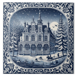 style delft hiver/Noël 2 Kakelplatta