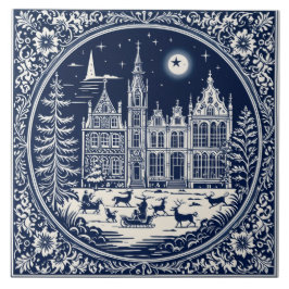 style Delft hiver/Noël 3 Kakelplatta