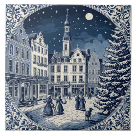 style Delft hiver/Noël 5 Kakelplatta