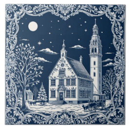 style Delft hiver/Noël 7 Kakelplatta