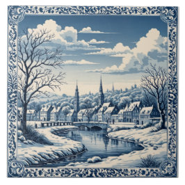 style Delft hiver/Noël 8 Kakelplatta