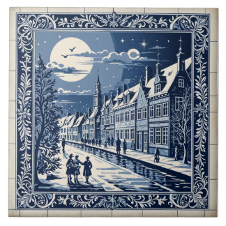 style Delft hiver/Noël 9 Kakelplatta