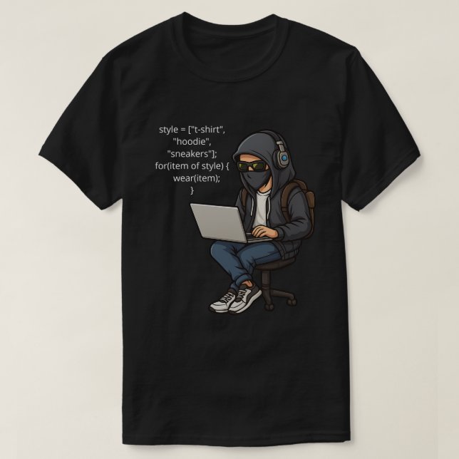 Style Loop – Funny Programmer T-Shirt (Design framsida)