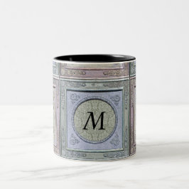 Styled Ram Damask Monogrammed Mugg