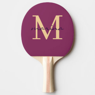 Stylis och personlig monogrammat pingisracket