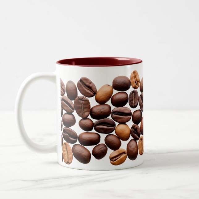 Stylische Kaffeebohnen Tasse Två-Tonad Mugg (Vänster)