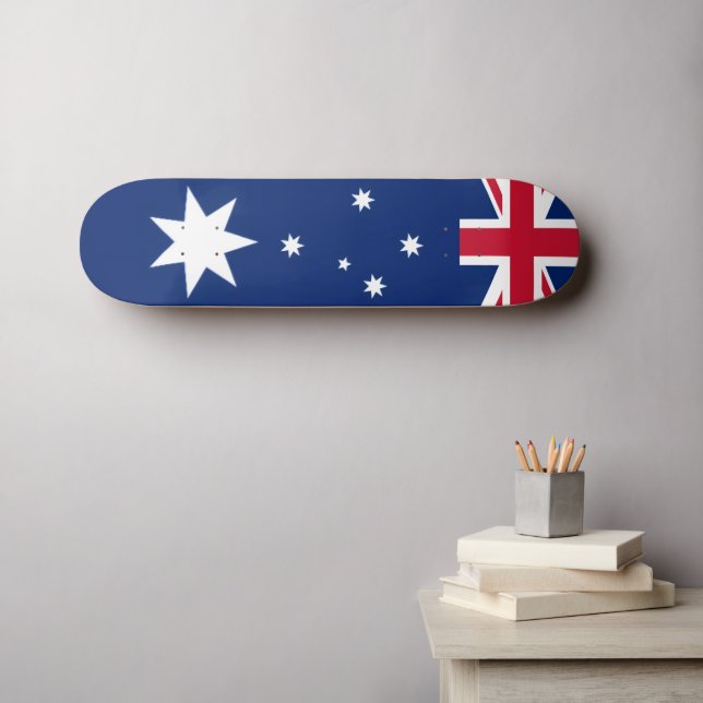 Stylised Australian Flag Mini Skateboard Bräda 18,5 Cm (Väggkonst (Horz))