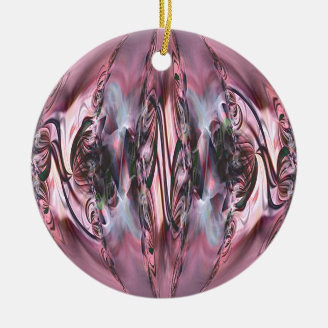 Stylised baubles julgransprydnad keramik (Framsidan)