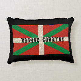 Styliserad Baskien Land Flagga Prydnadskudde