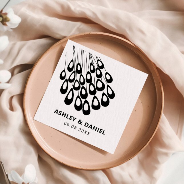 Styliserad boskapsuppfödning Modern Bröllop Pappersservett (Skapare uppladdad)