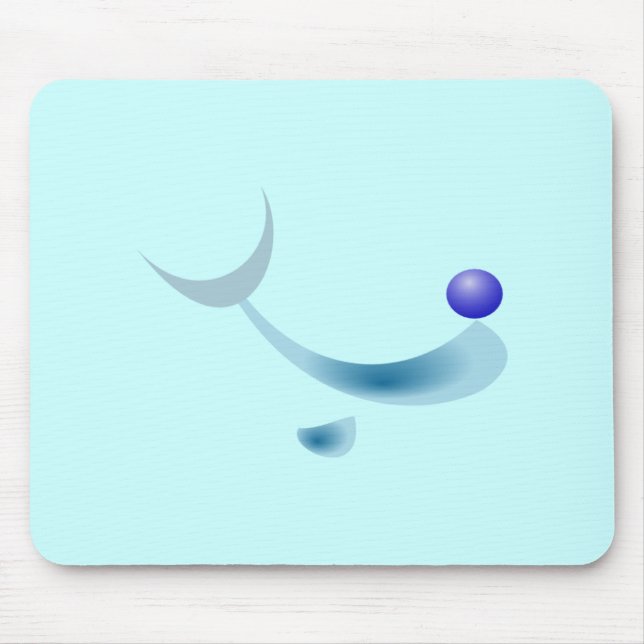 styliserad delphin Mousepad Musmatta (Framsidan)