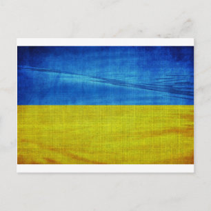 Styliserad Flagga i Ukraina Vykort