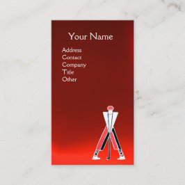 STYLISERAD GOLFER,GOLF INSTRUKTOR MONOGRAM VISITKORT