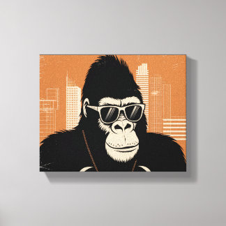 Styliserad gorilla canvastryck