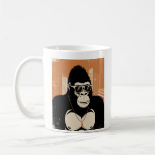 Styliserad gorilla kaffemugg
