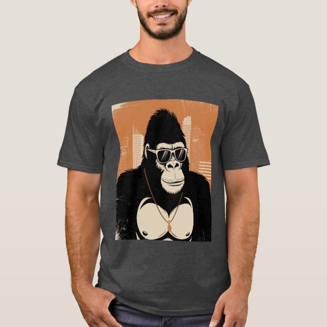 Styliserad gorilla t shirt (Framsida)