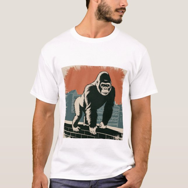 Styliserad gorilla t shirt (Framsida)