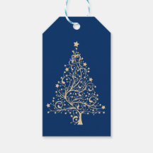 Styliserad modern Julgran i Silver-Guld