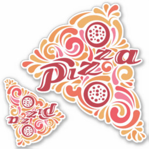 Styliserad Pizza Klistermärken