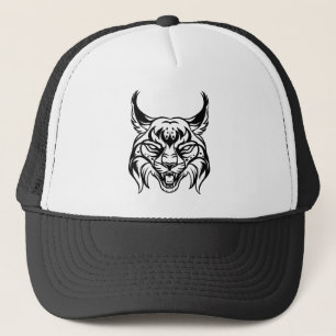 Styliserad porträtt av Bobcat Keps