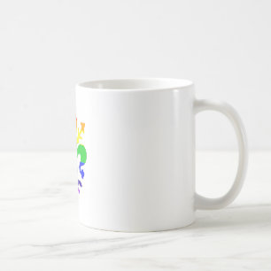 Styliserad Rainbow Fleur de Lis Kaffemugg