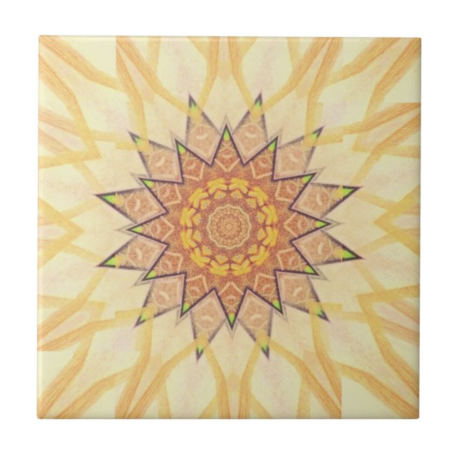 Styliserad Sol Kakelplatta (Framsidan)