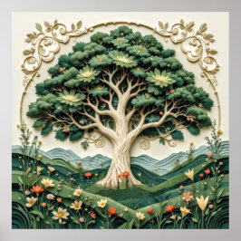 Styliserad Träd #1 Poster
